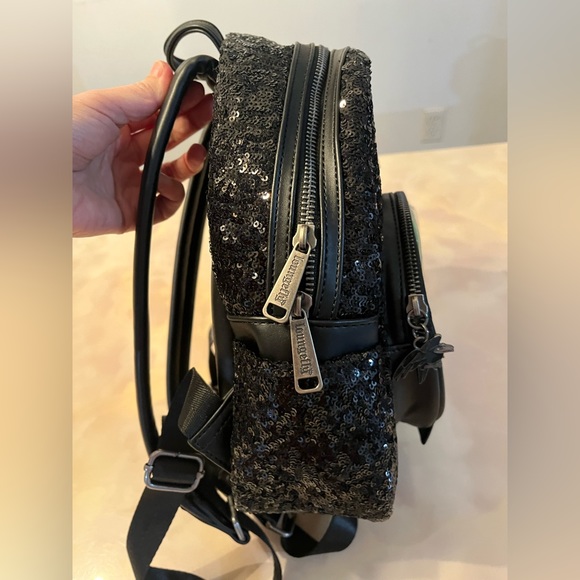 Loungefly Villains Maleficent Dragon Sequin Globe Mini Backpack 2023 NWOT - Picture 5 of 10